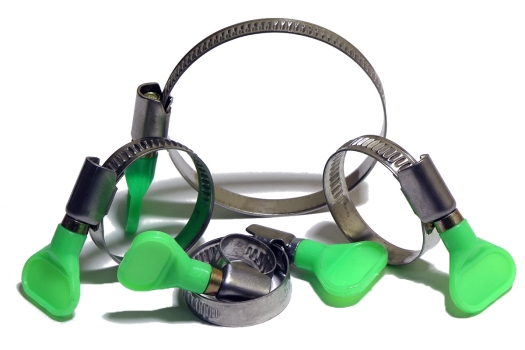 Хомуты червячные с пластиковой ручкой-ключом VERS (9мм, нержавеющие W2)